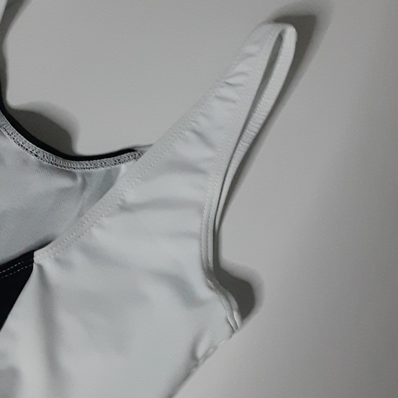 Girl Black And White Stripe Swimsuit - Picture 5 of 6